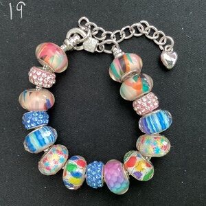 Lampwork Bead Charm Bracelet